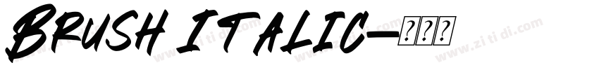 Brush Italic字体转换